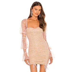 X REVOLVE Isadora Mini Dress In Baby Pink Michael Costello